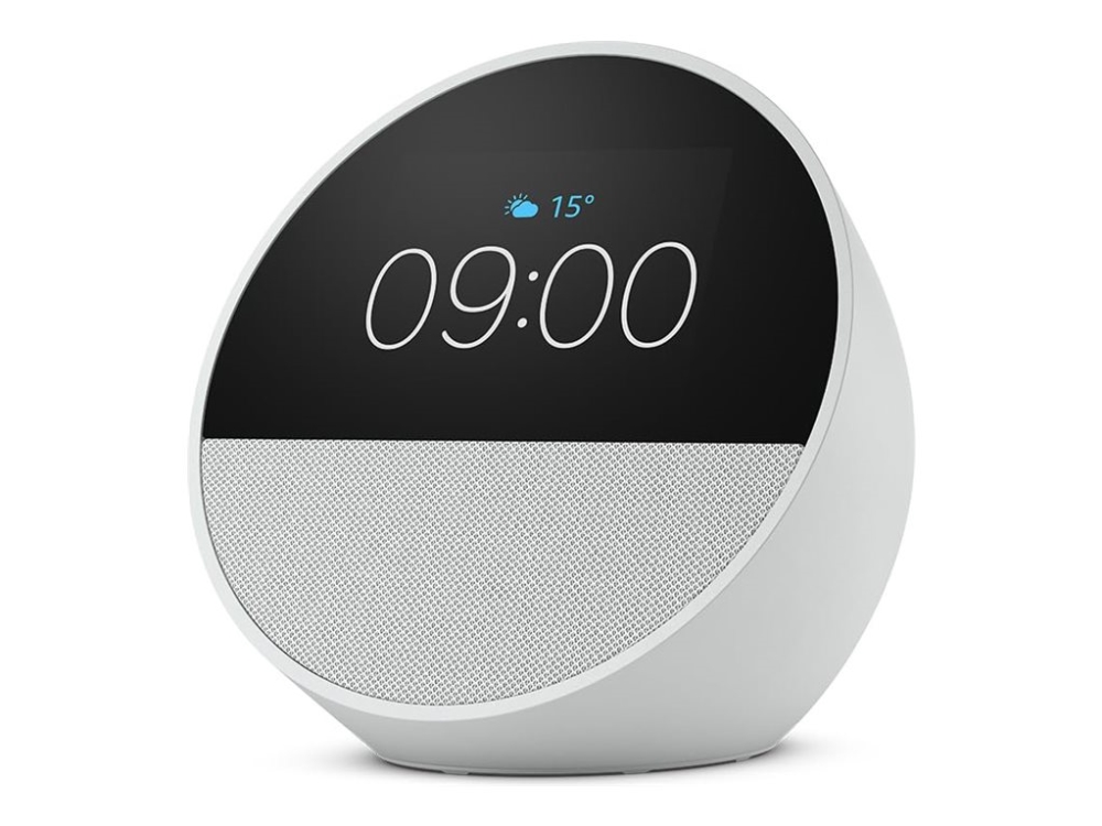 Amazon Echo Spot Smart Display Lcd      Trådløs Bluetooth   -  App-kontrolleret Hvid