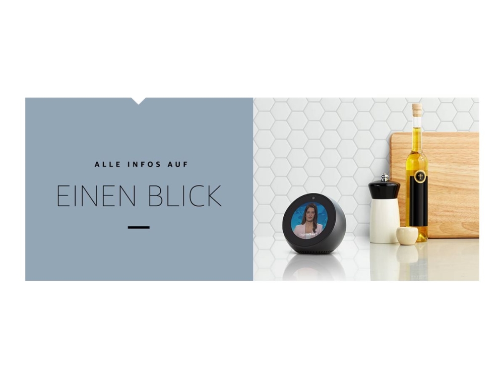 Amazon Echo Spot Smart Display Lcd      Trådløs Bluetooth   -  App-kontrolleret Sort