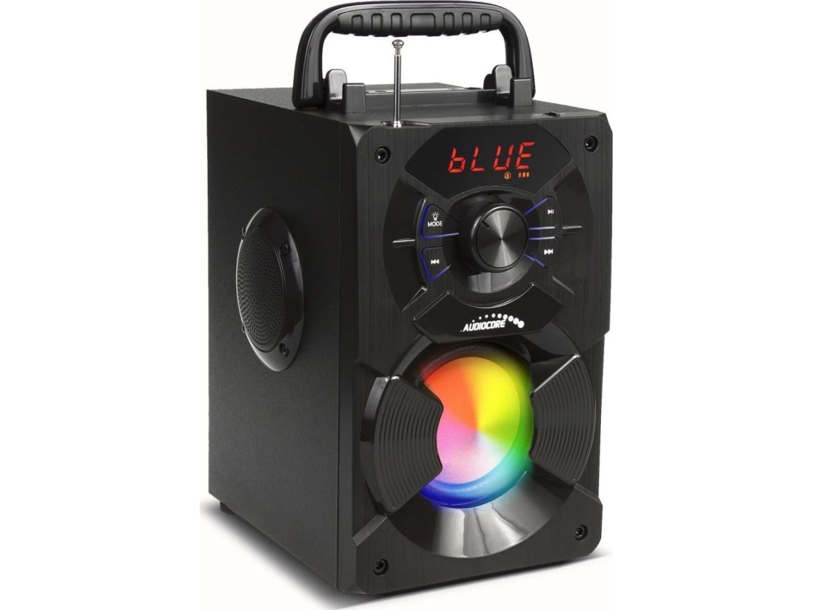 Audiocore Speaker Portable Bluetooth Speaker Audiocore Ac730   Radio    Mmc Card Input  Aux  Usb  Remote Control