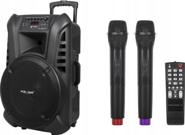 Azusa Aktiv Højttaler  Med   Trådløse Mikrofoner     Bluetooth  Usb  15  120w