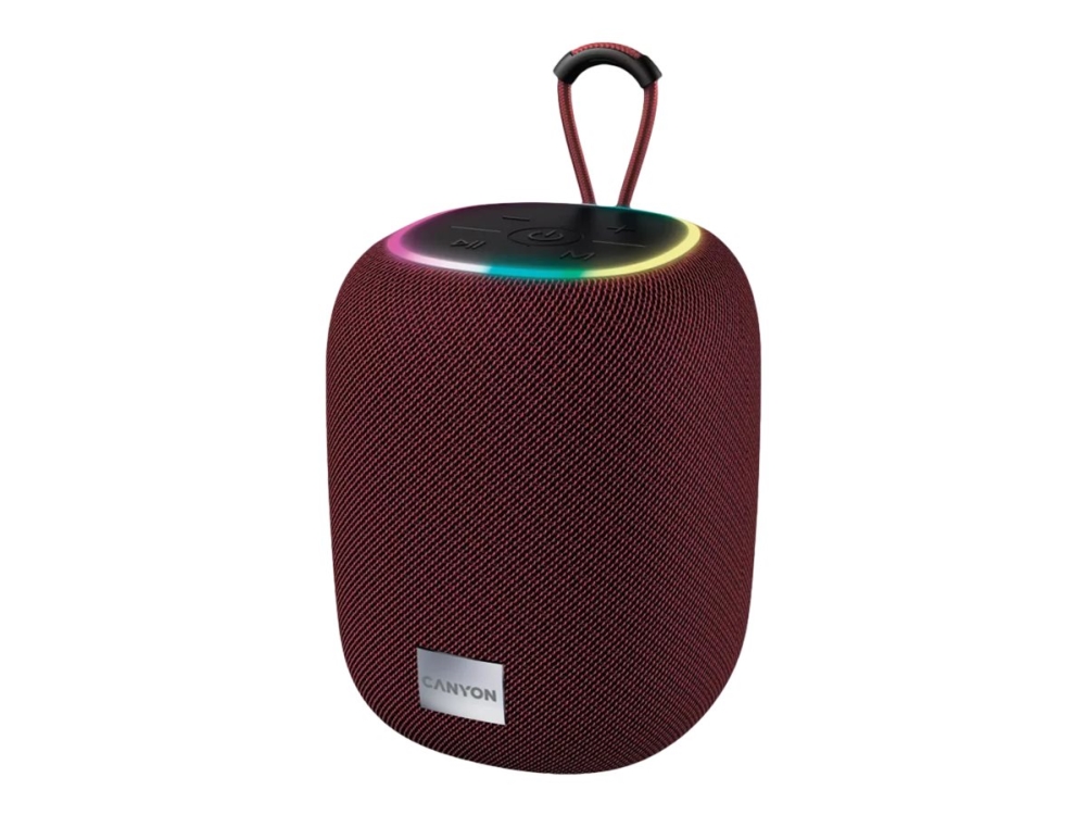 Canyon Bsp-  Højttaler Til Transportabel Brug Trådløs Bluetooth Usb 10 Watt Bourgognerød