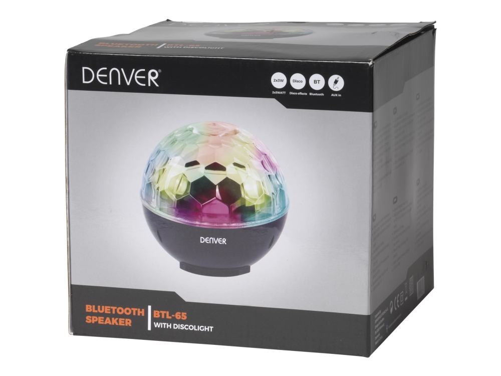 Denver Btl-65 Højttaler Til Transportabel Brug Trådløs Bluetooth   Watt