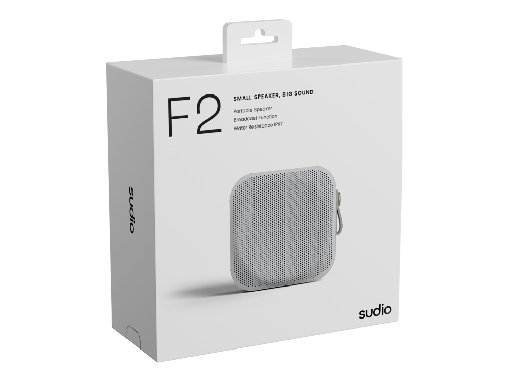 Sudio F2 Højttaler Til Transportabel Brug Trådløs Bluetooth 40 Watt Hvid